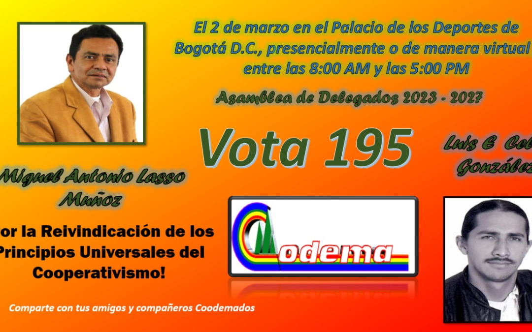 VOTA 195 DELEGADOS CODEMA 2023-2027